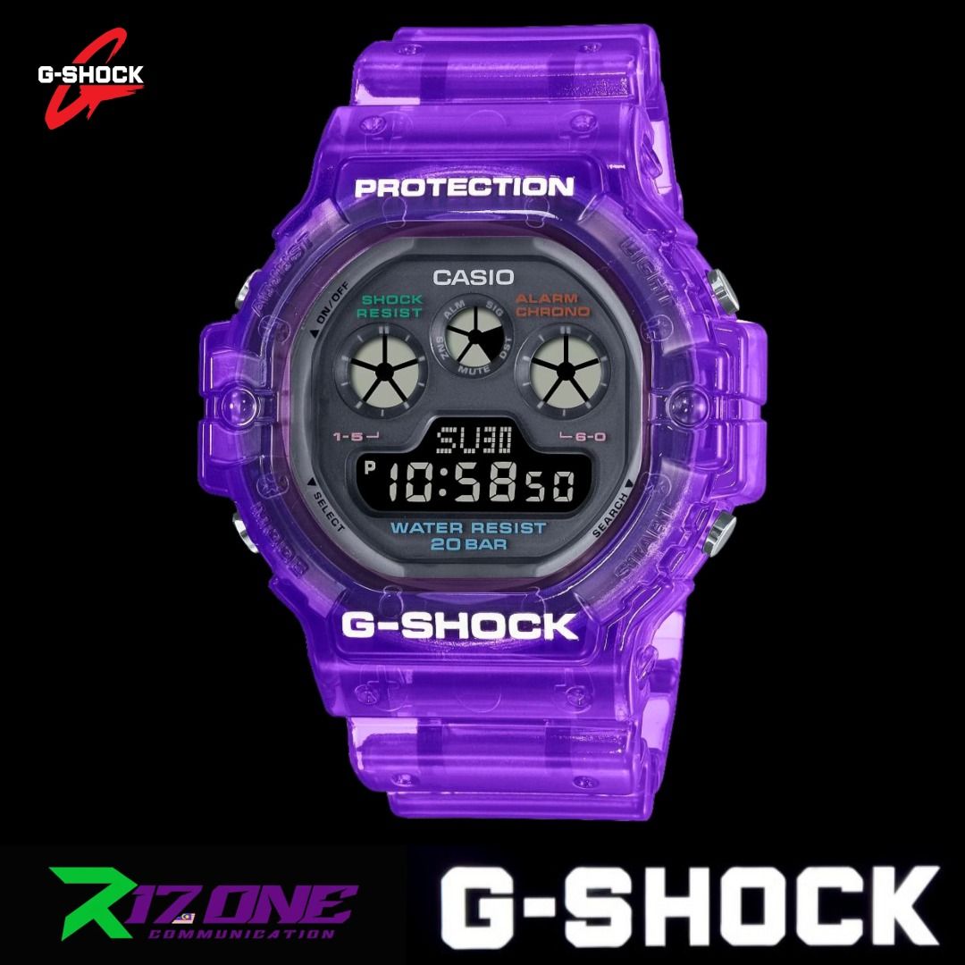 G SHOCK DW 5900JT 6JF TAPAK KUCING JELLY PURPLE ORIGINAL JAPAN SET NEW IN BOX COMPLETE DIGITAL WATCH DW 5900JT 6 DW 5900JT DW 5900