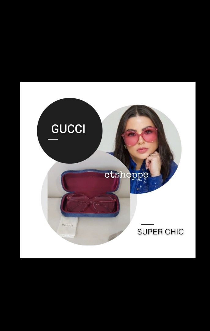 CLEARANCE SALE Gucci GG0257SA Super Chic Pink Sunglasses. LIMITED EDITION