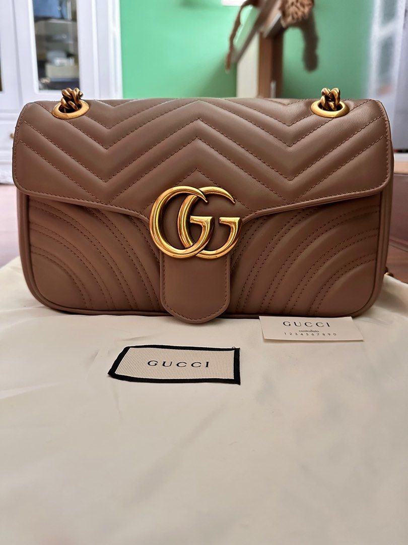 Gucci marmont medium beige sale