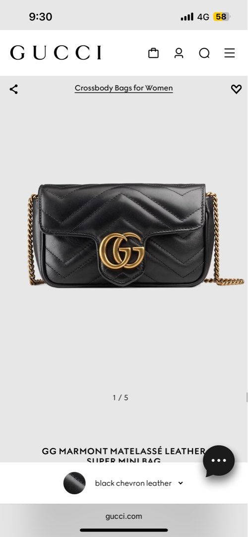 Gg marmont mini discount chevron leather satchel bag