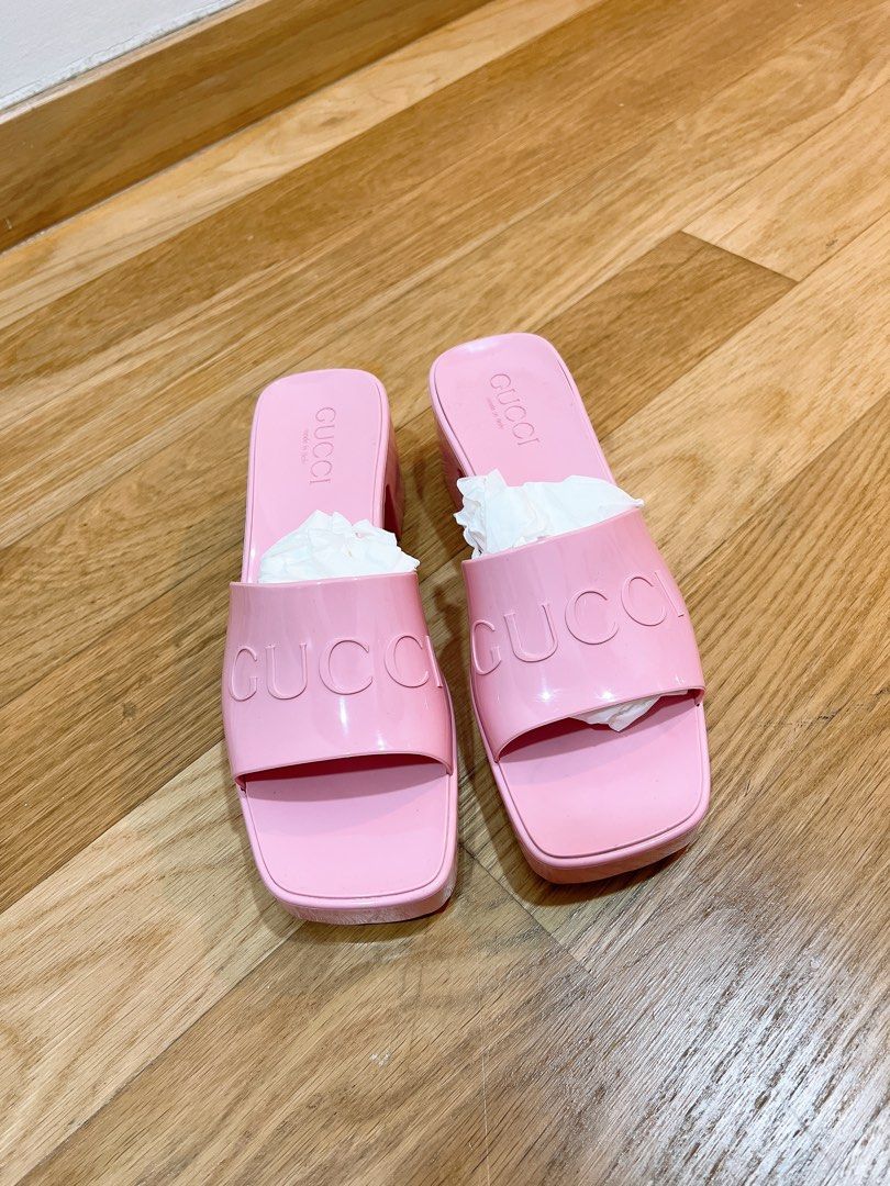 All pink sales gucci slides