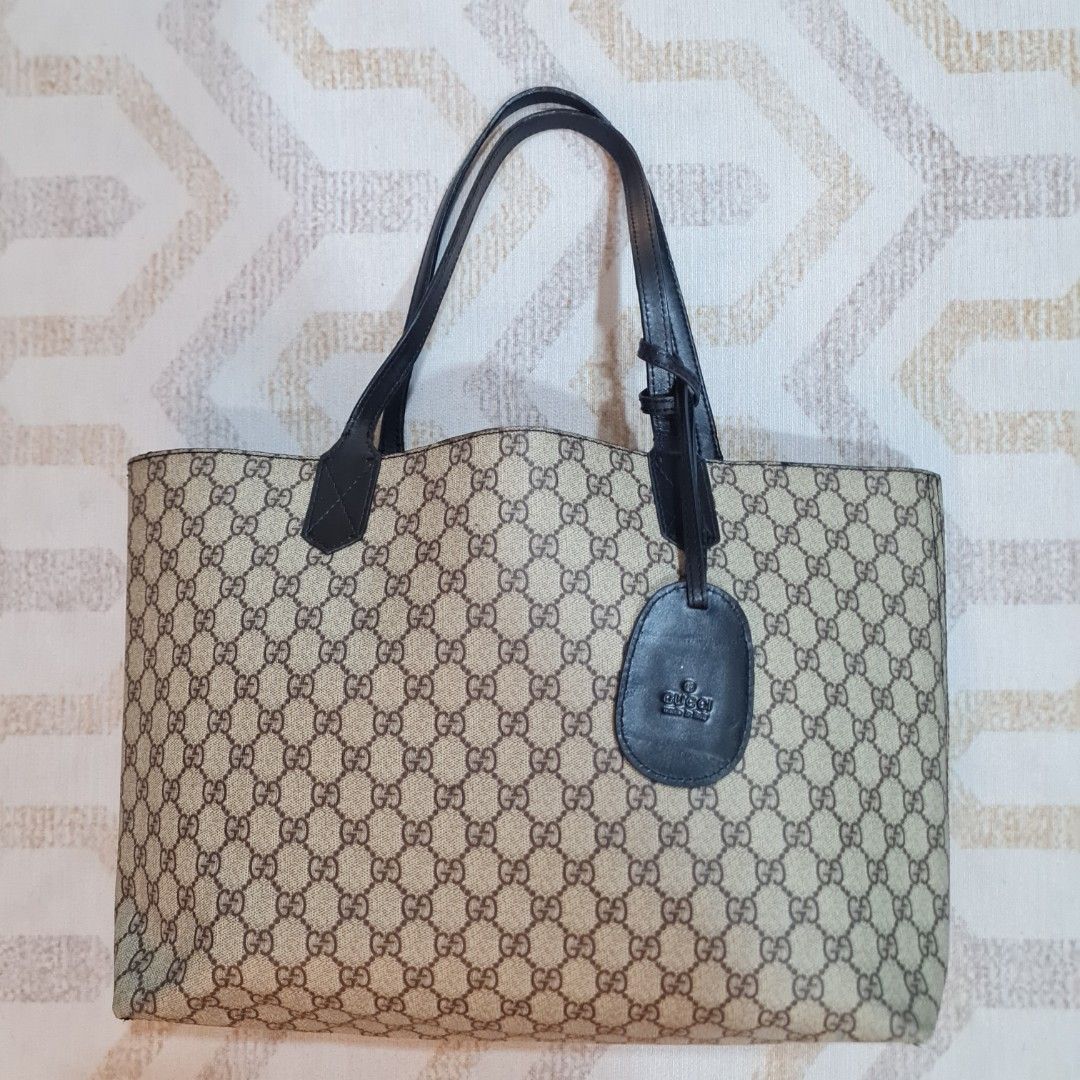 GUCCI REVERSIBLE LEATHER TOTE BAG