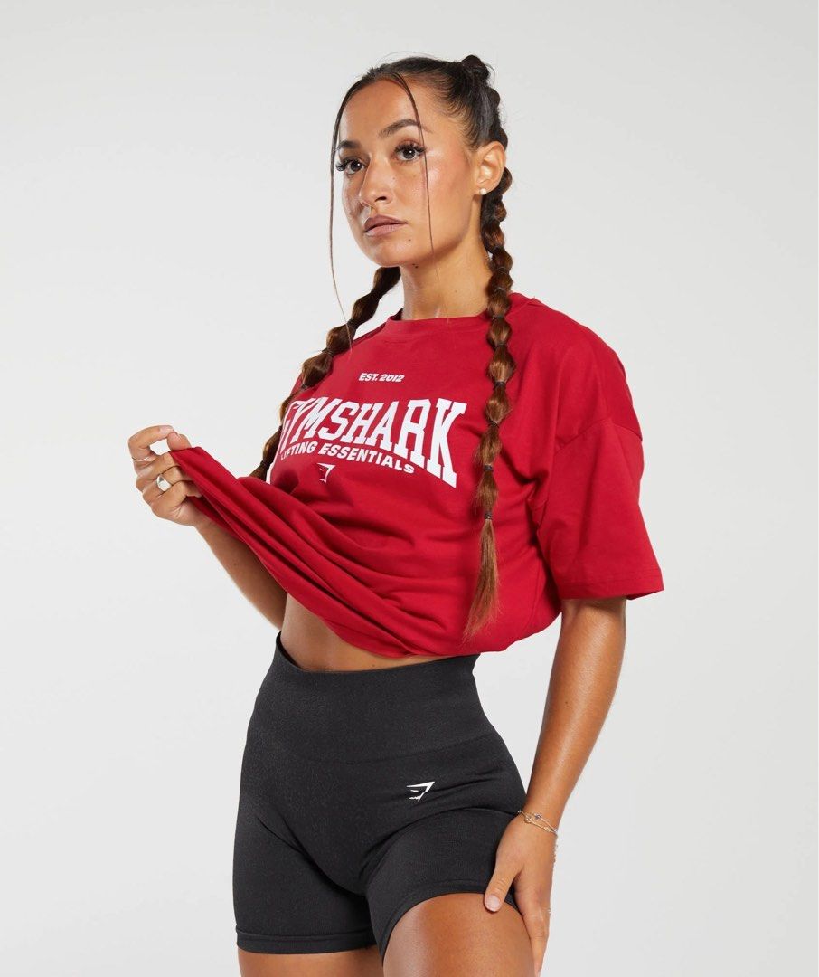 Gymshark Lifting Essentials Oversized T-Shirt, Women's Fashion, Activewear  on Carousell