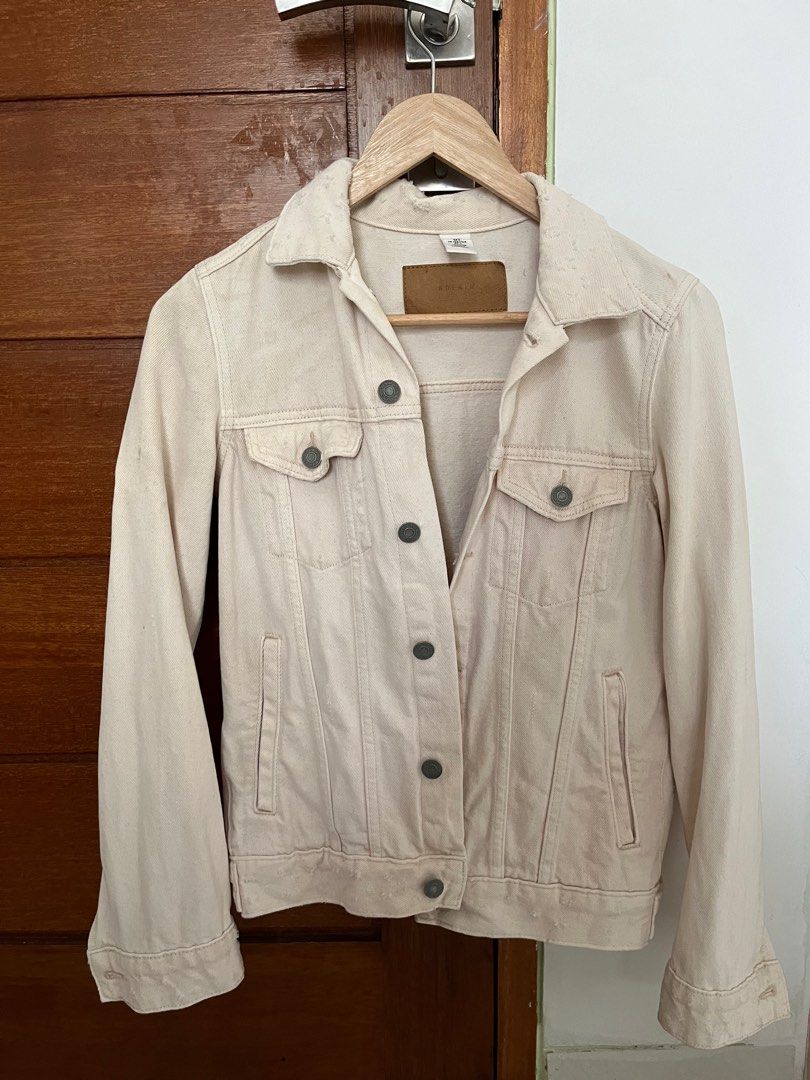 H&m pink denim jacket best sale
