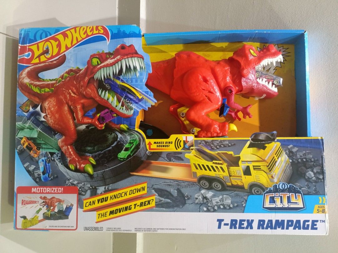 Hot wheels city t rex rampage hotsell