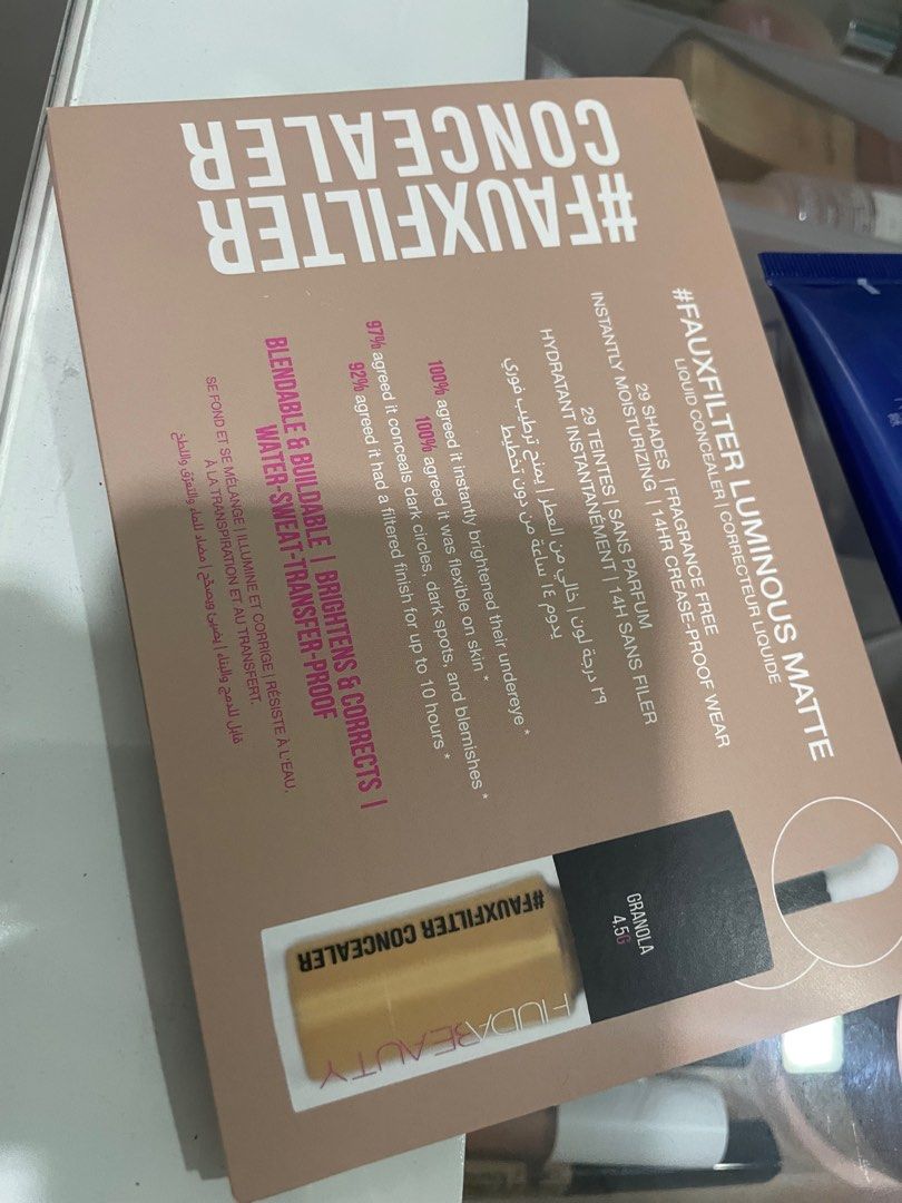 Huda Concealer Testers (Shade Finders) (Category: Makeup) located in Las Pinas. Submitted by preloved_ven (Listing ID 1281345310, Image 3). Description: from look ph.