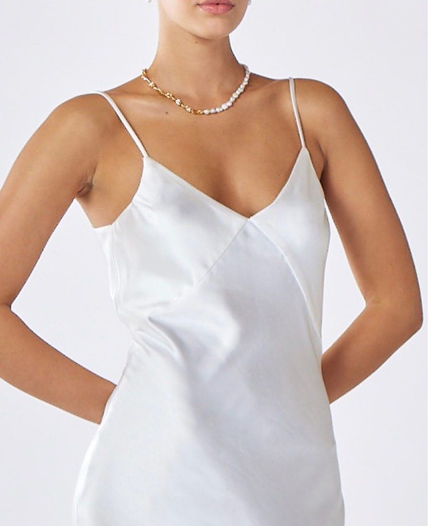 White v neck slip new arrivals
