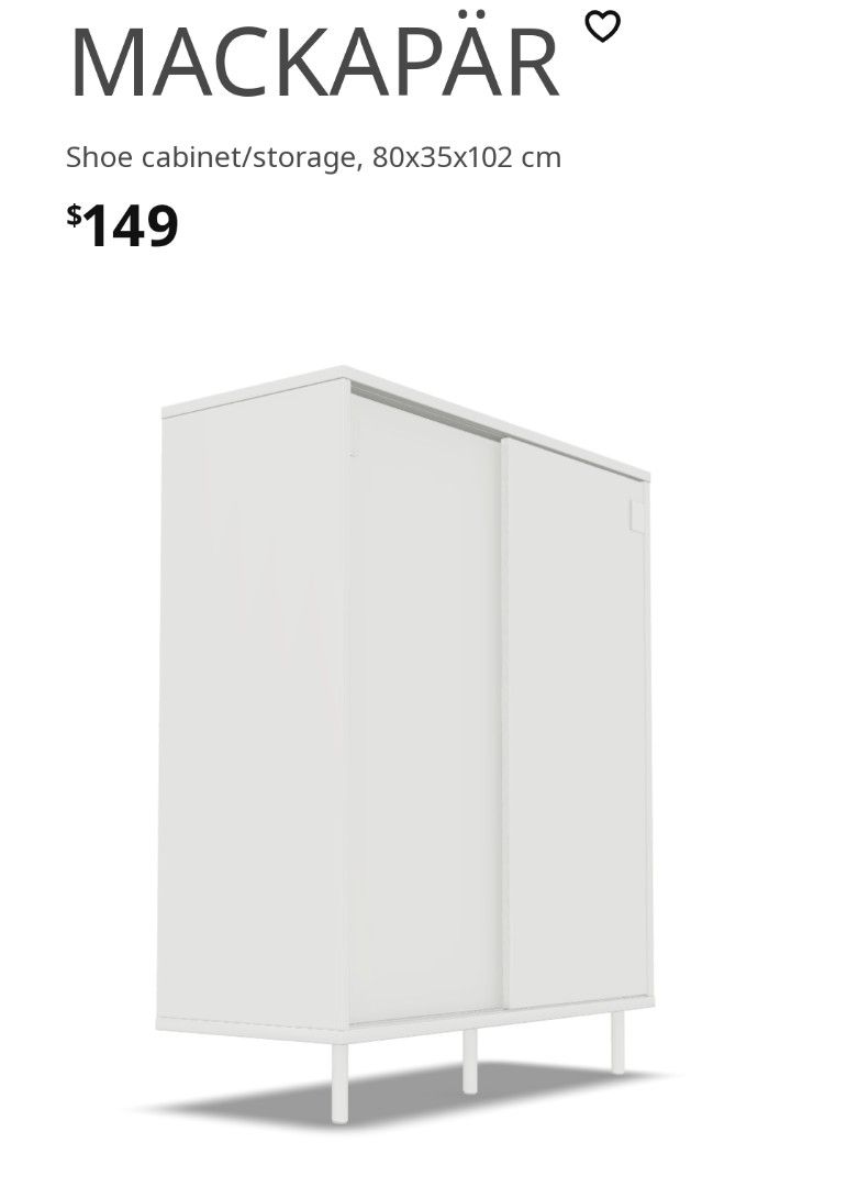 Ikea Mackapar Shoe cabinet, Furniture & Home Living, Furniture, Shelves ...