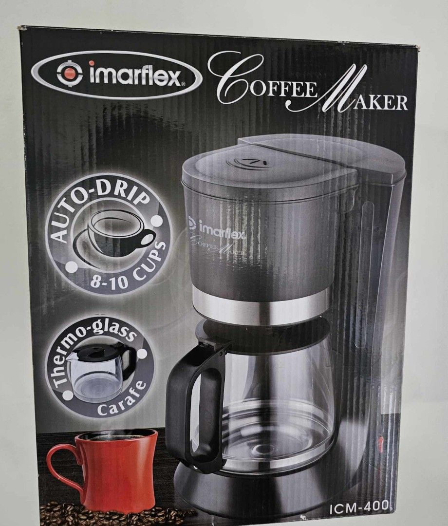 Imarflex ICM400 Coffee Maker (Black), TV & Home Appliances, Kitchen