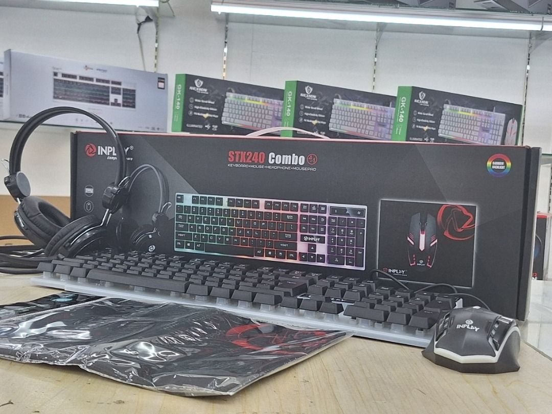 INPLAY STX240 COMBO (Category: Computer Keyboard) located in Manila. Submitted by crisantow (Listing ID 1281237137, Image 3). Description: 💥 INPLAY STX240 COMBO 💥 🔖PHP 850 ☑ MOUSE ☑ KEYBOARD ☑ RGB HEADSET ☑ EXTENDED MOUSE PAD .