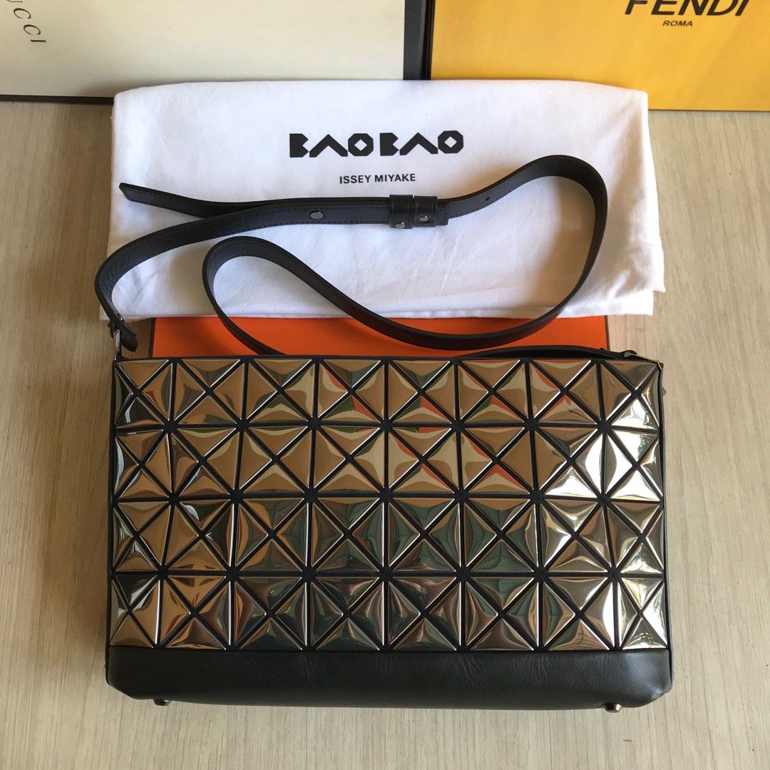 Issey miyake bao bao Miyake Metallic Shine Crossbody Shoulder bag