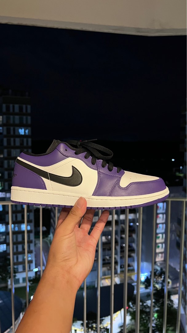 Air jordan 1 sales low court purple