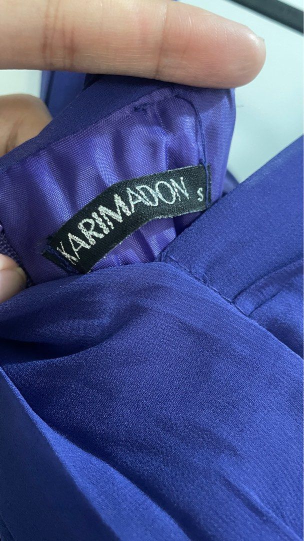 Karimadon long dress (bluish purple) (Category: Evening dresses & gowns) located in Mandaluyong City. Submitted by cathriftism (Listing ID 1281363352, Image 3). Description: S on tag but better fits XS. Used once..