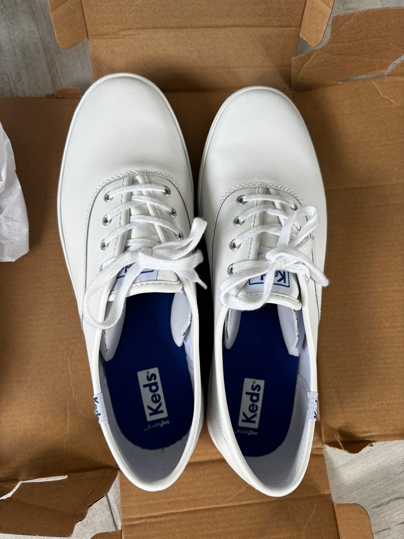 Keds Women s Champion Originals Leather White Sneaker