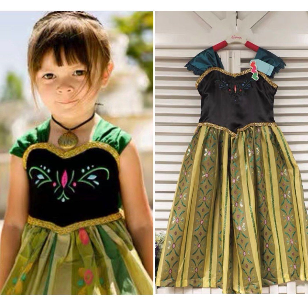 Kids Disney Princess Anna Wig/Costume Outfit Girl Frozen Green Blue Dress  Halloween Cosplay Costume Christmas Outfits Mesh Gown (KH32), Babies &  Kids, Babies & Kids Fashion on Carousell