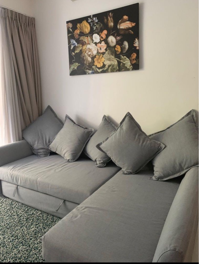 L Shape Sofa cum bed with storage, Furniture & Home Living, Furniture ...