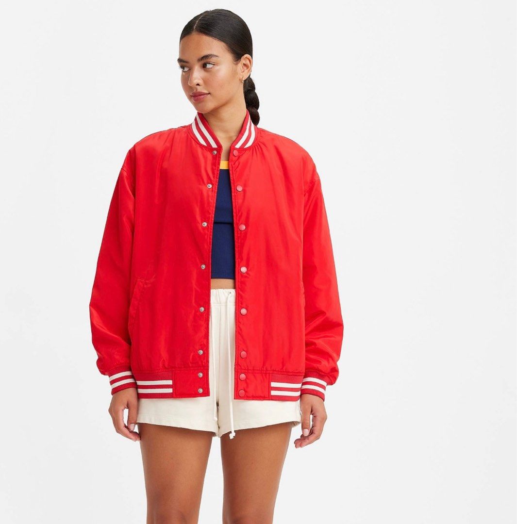 Red levi 2025 jacket womens