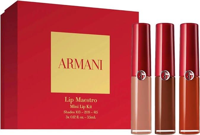 LIP MAESTRO MINI KIT GIORGIO ARMANI SET 3 Kesehatan Kecantikan