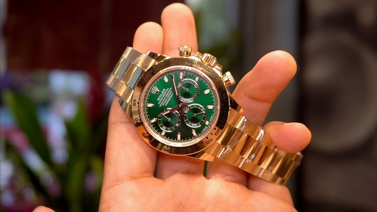 Daytona rose gold outlet green dial