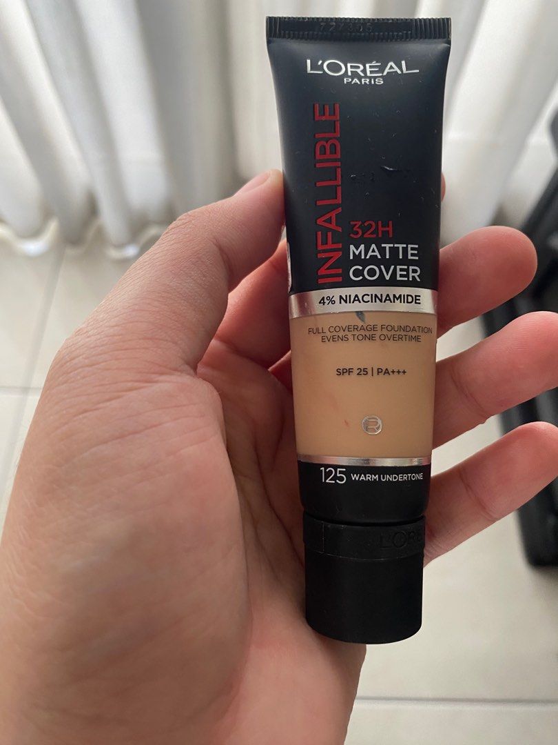 L'Oreal Paris Infallible 32H Matte Cover Liquid Foundation - 125 Warm  Undertone (30ml)