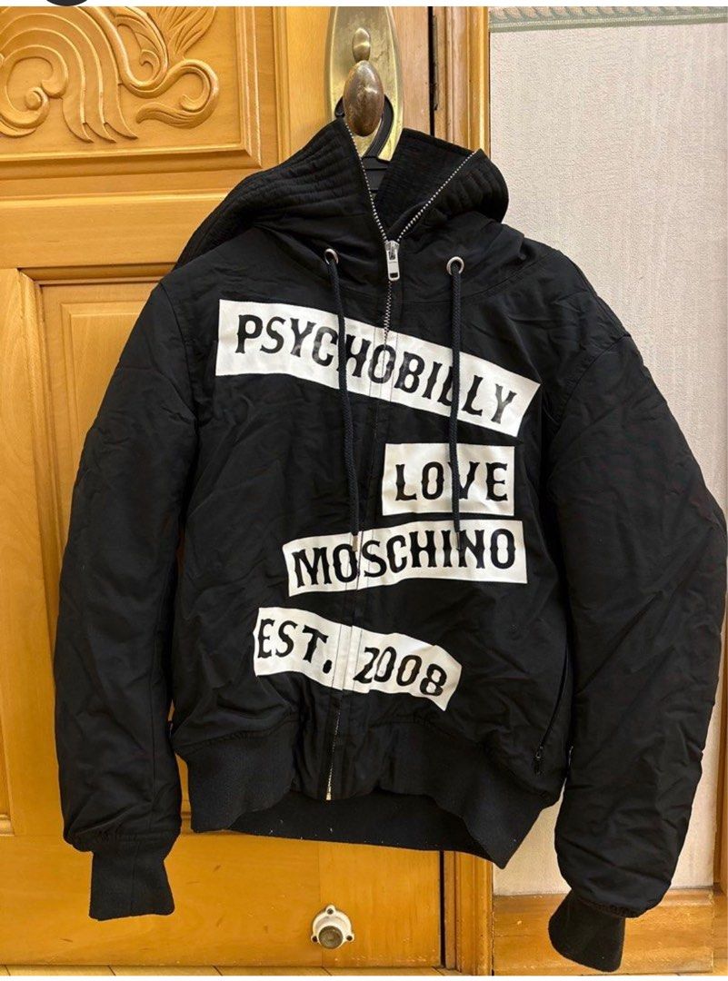 Love Moschino padded jacket with faux fur hood coat Carousell