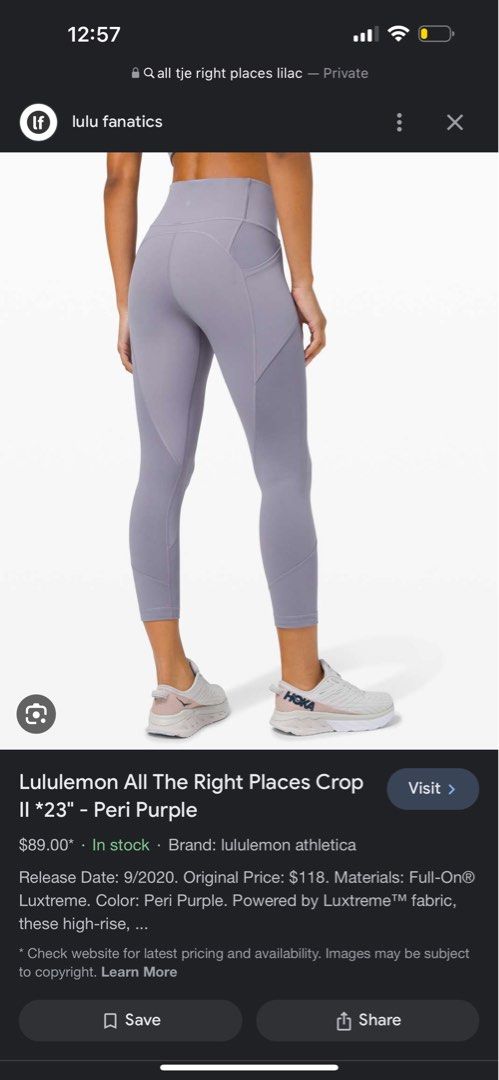 Lululemon All The Right Places Size 6, Women's Fashion, Activewear on  Carousell