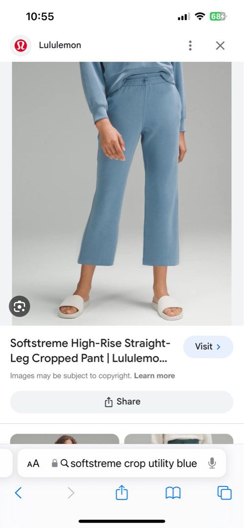 Lululemon Softstreme High-rise Straight Leg Crop