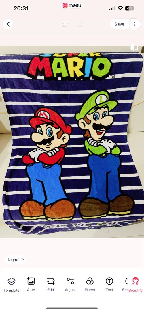Mario towel clearance
