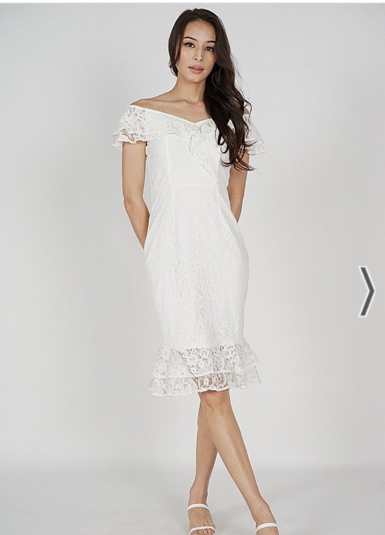 mds off shoulder dress Elegance with a touch of whimsy  Off-Shoulder Ruffle Dress as seen on  @sherrng