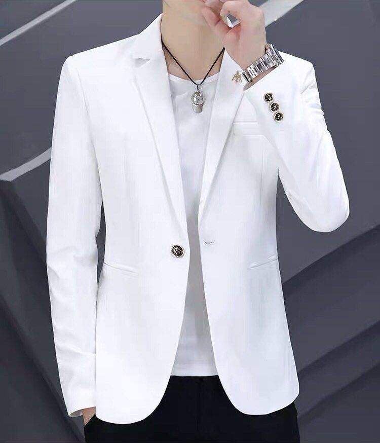 White men's blazer discount jacket