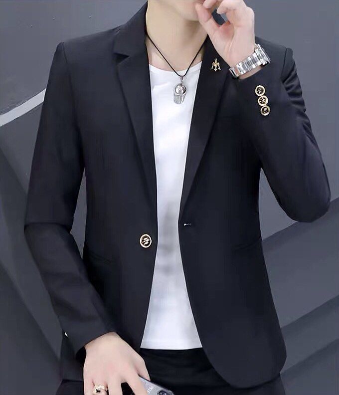 Men Blazer Jacket Top Black White Men s Fashion Coats
