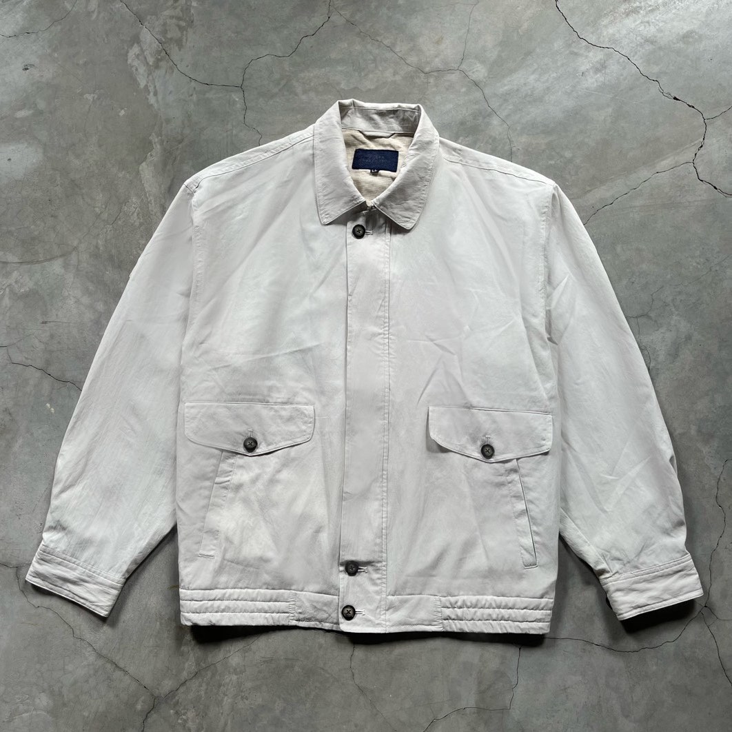 Men's Casual White Jacket | Harrington Jacket | Office Jacket | Formal ...