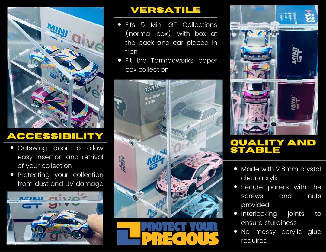 MGT - T05S Acrylic Display Cabinet for Mini GT & TarmacWorks ...