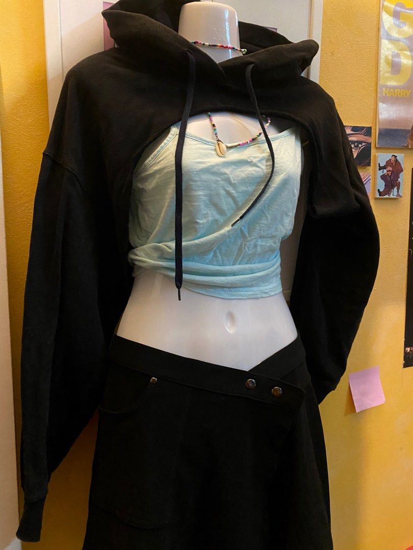 Micro cropped hoodie online