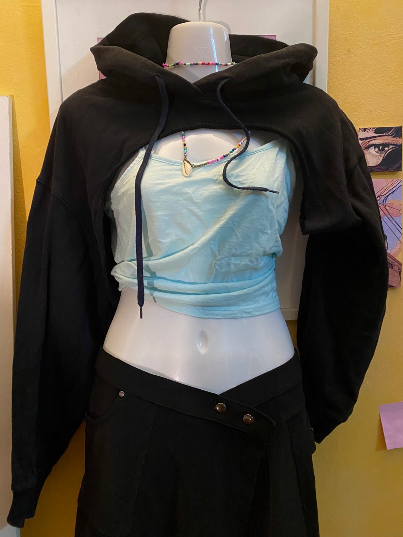 Micro cropped hoodie on sale