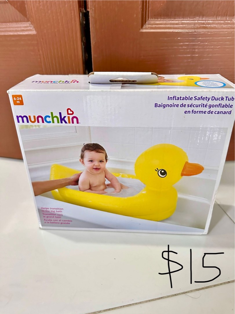 Munchkin inflatable Duck Tub used once only Babies Kids