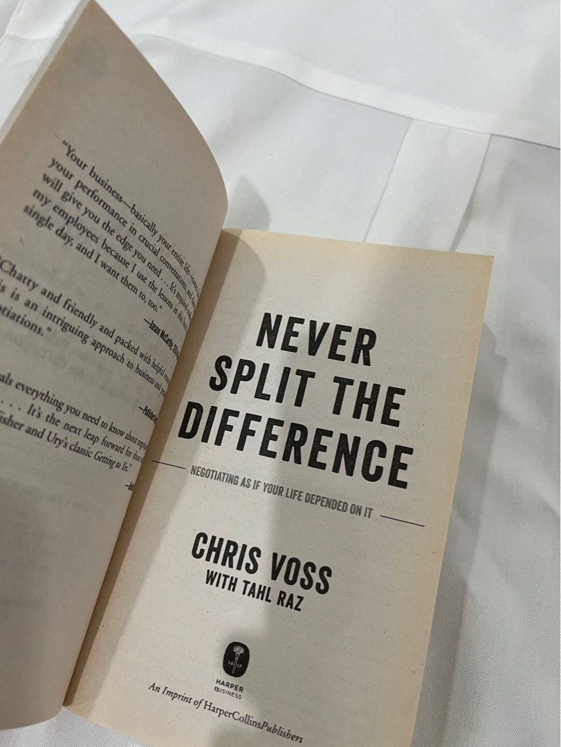 Never Split the Difference by Chris Voss, Hobbies & Toys, Books ...