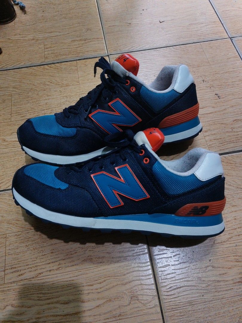 New Balance 574 Winter Harbor Blue Orange Men s Running Walking Shoes 30 cm