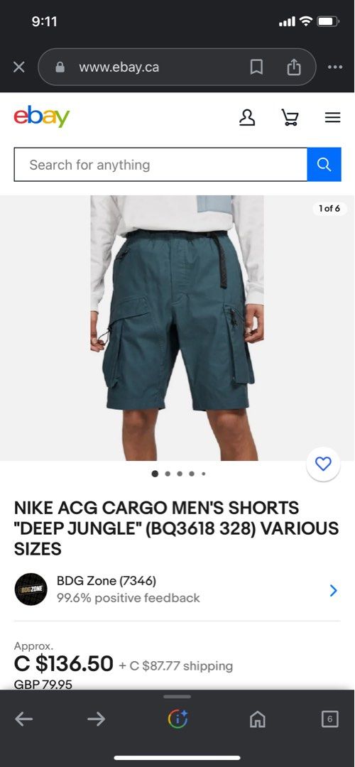 Nike acg cargo shorts deep jungle deals