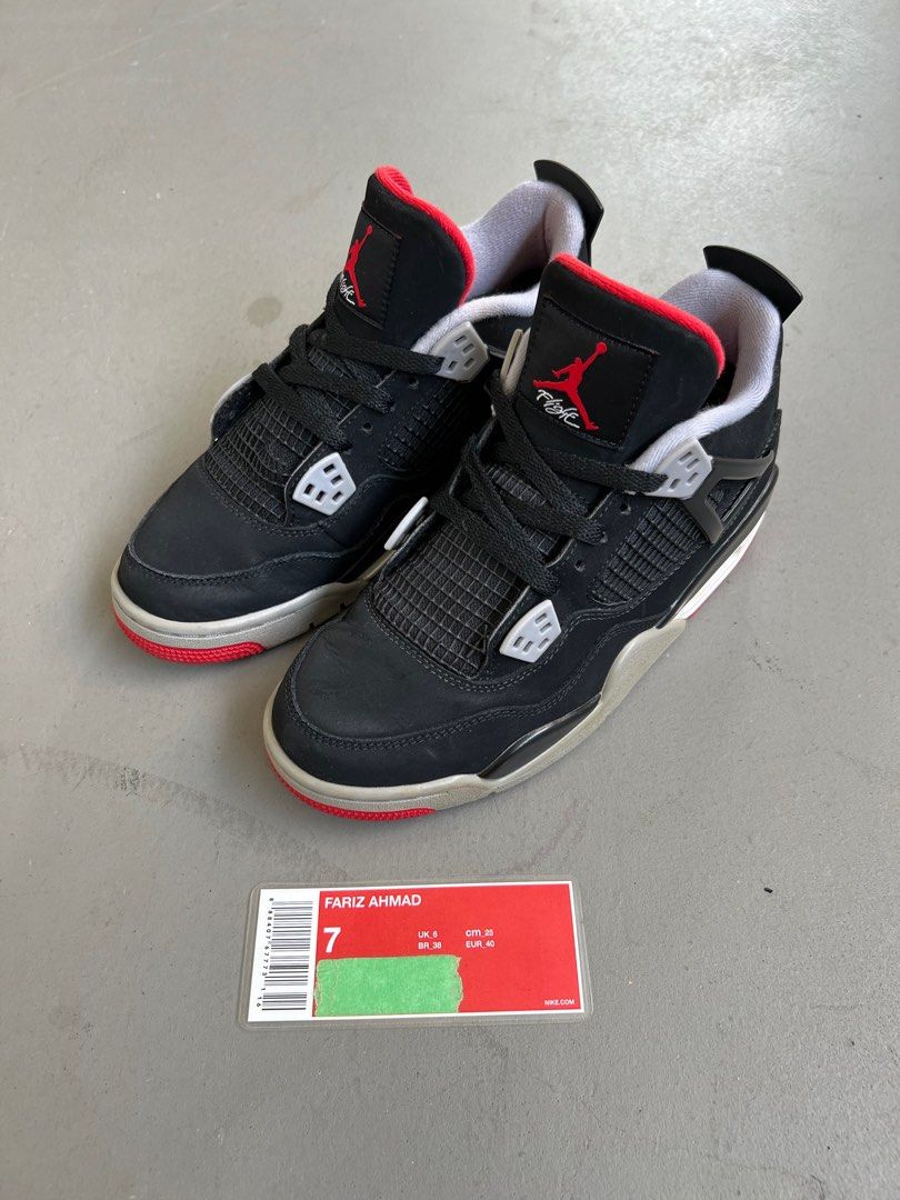 Nike air jordan retro 4 bred 2019 best sale