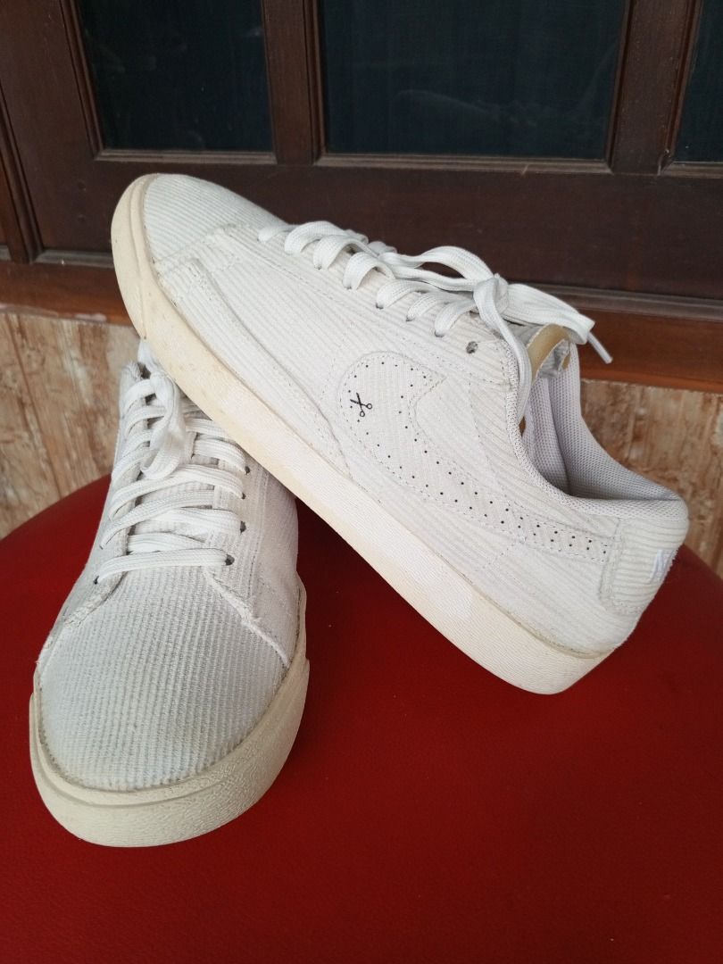 Nike Blazer Low QS White Corduroy BQ8238 100 Size 42.5