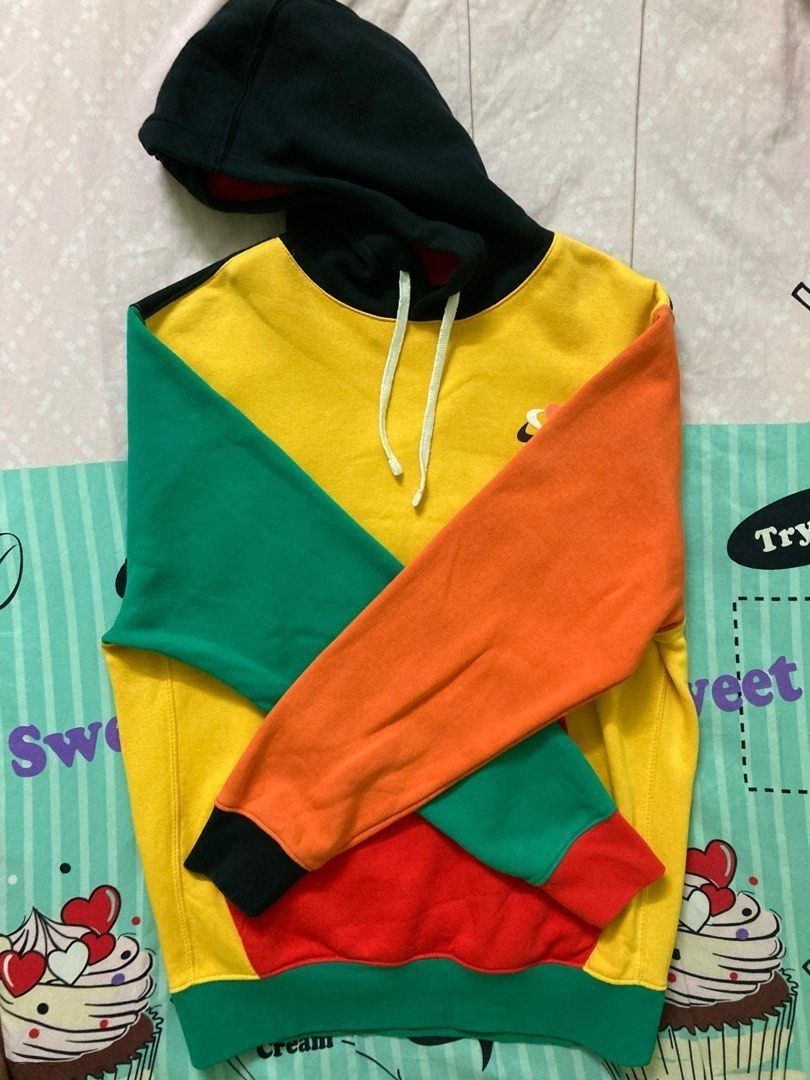 Nike Pinwheel Logo Hoodie Yellow Orange Green Red S Men s