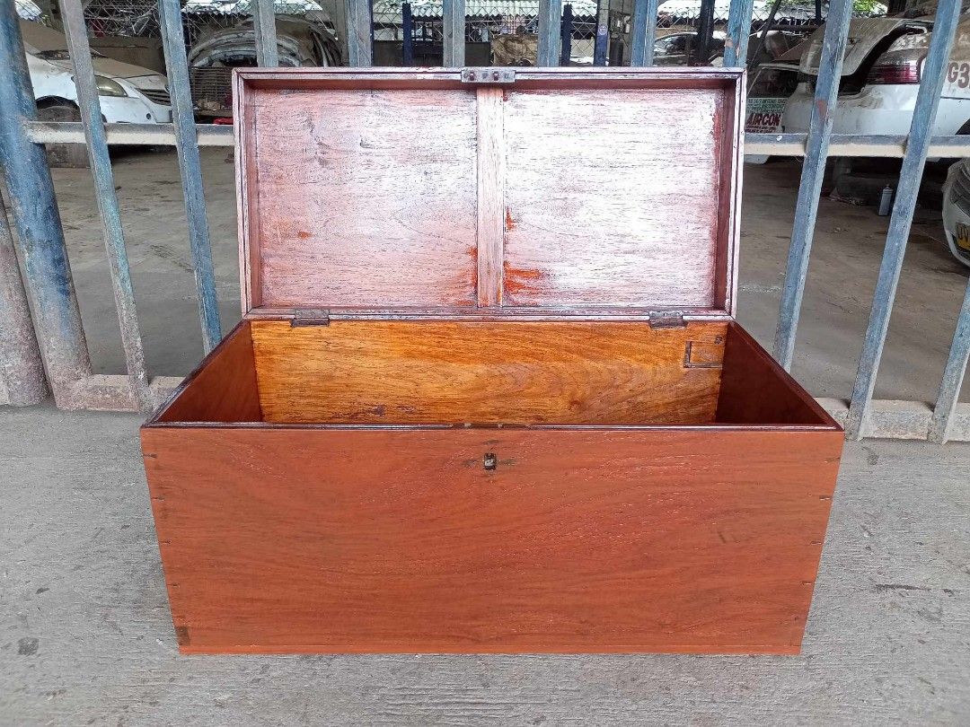 Old Baul (Category: Storage Boxes & Baskets) located in Paranaque City. Submitted by mommykiee (Listing ID 1281302841, Image 2). Description: Old baul Made of narra wood Size: L30 W15 H16inch Newly stripped & varnished Ready to use.