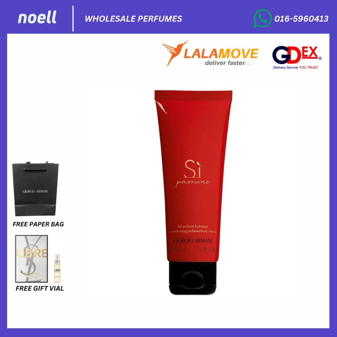 ORIGINAL AUTHENTIC READY STOCK GIORGIO ARMANI SI PASSIONE BODY LOTION 75ML Beauty Personal Care Fragrance Deodorants on Carousell