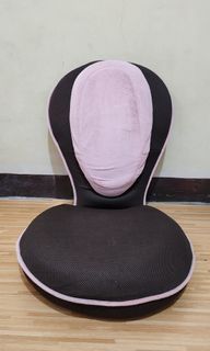 Pink and Brown Tatami Reclining Posture Floor Legless Chair