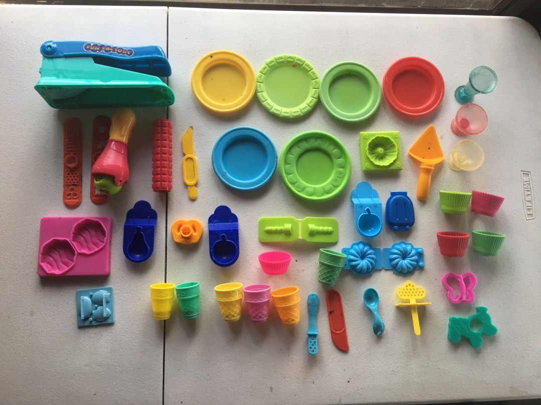 Play Doh Toys (Category: Kids Toys) located in Cavite. Submitted by hellomiming (Listing ID 1281224331, Image 1). Description: Preloved - Play-Doh Toys ‼️Toys only, no Play-Doh/Clayincluded. ⭐️Personal preloved. First owners. Not bought from ukay. Used. Please manage expectations ❗️Needs cleaning due to left over clay. ▪️From different Play-Doh and non-Play-doh brands sets. ▪️Can send more photos via Carousell chat upon request. FAQs ✅LAST PRICE 