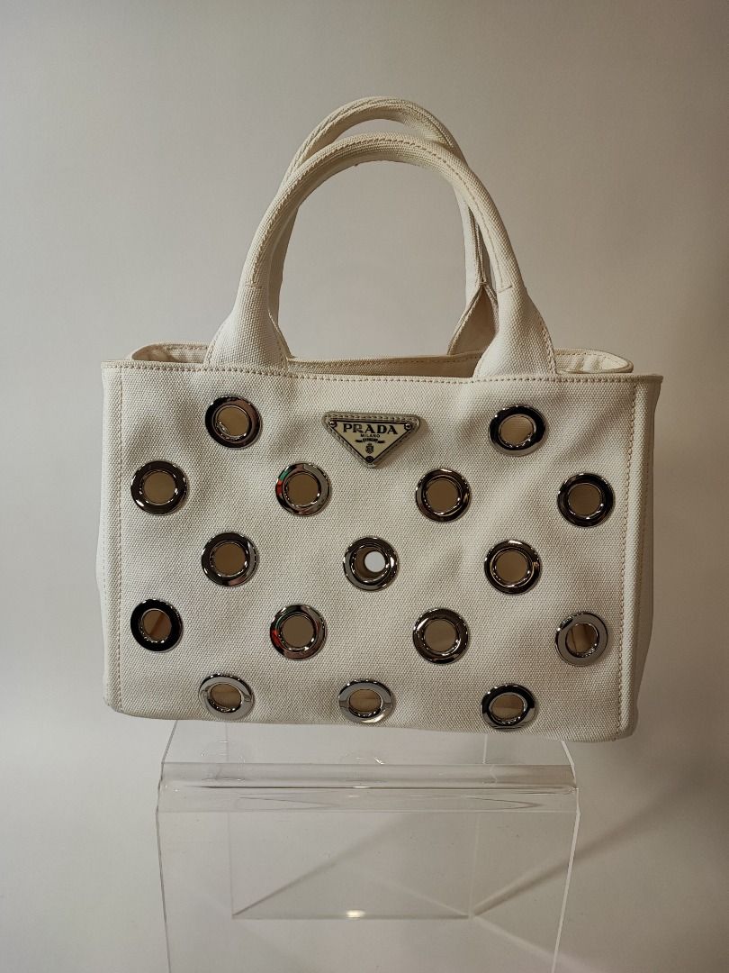 Prada linen tote outlet