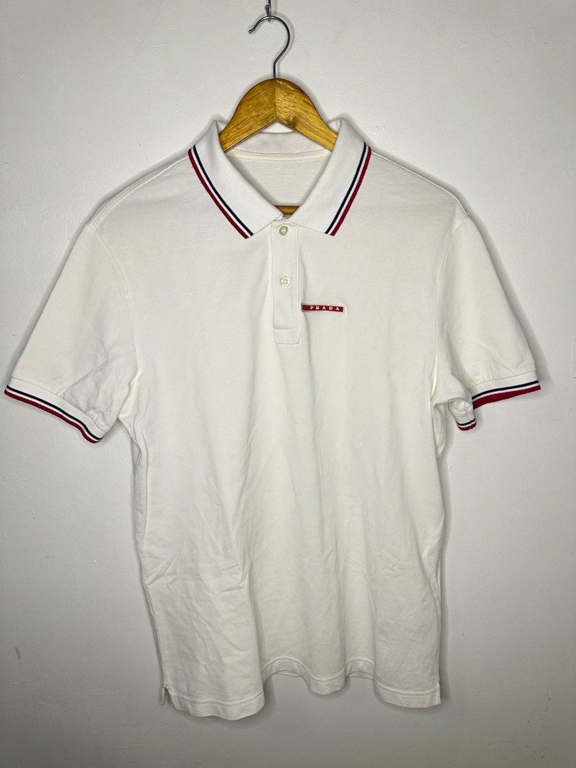 Prada polo shirt white sales