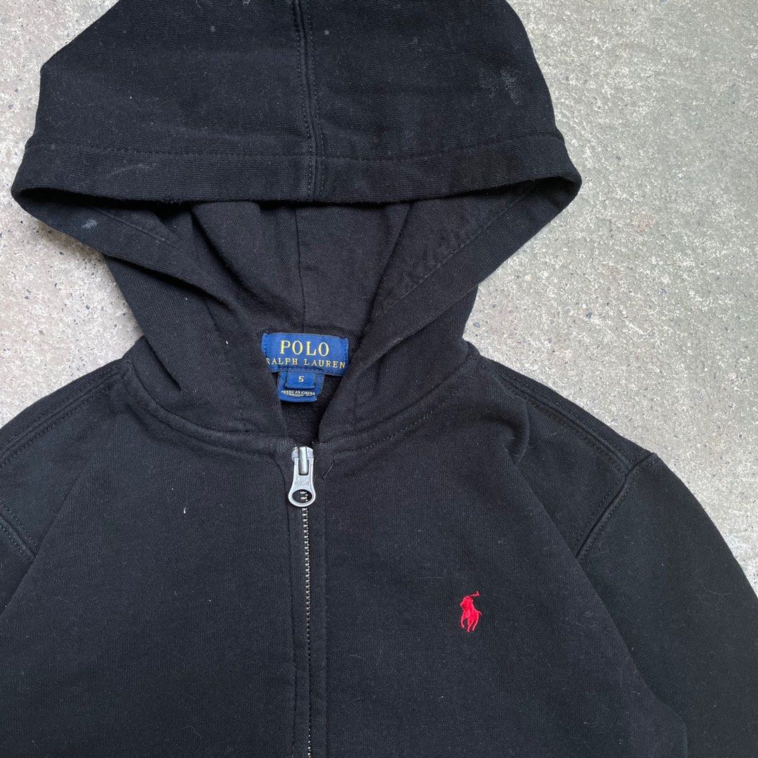 Black and store red polo jacket