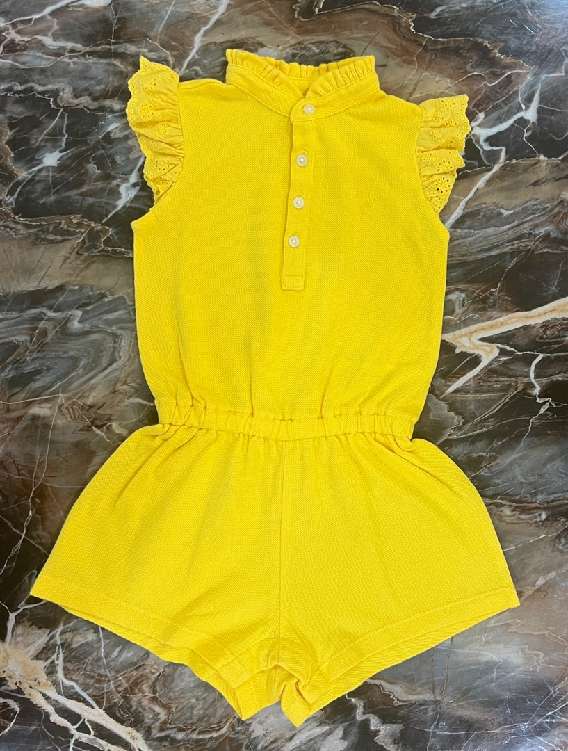 Ralph lauren yellow jumpsuit clearance